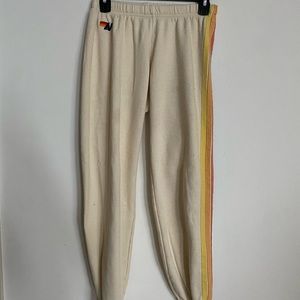 Aviator nation cream sweatpants